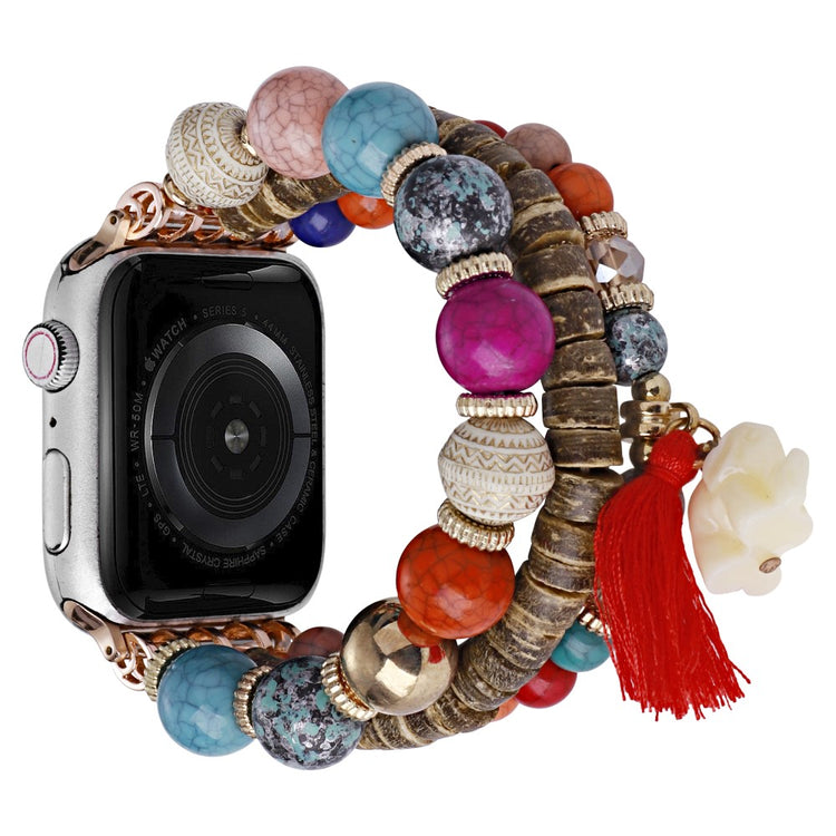 Apple Watch Series 49mm - 45mm - 44mm - 42mm Beads Strap Elephant Pendant - Multi-Color#serie_1