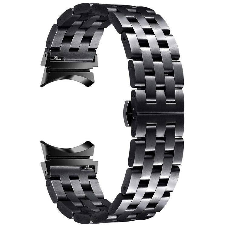 Samsung Galaxy Watch7 44mm / 40mm Stainless Steel Band with Connector 5-Bead Smart Watch Strap, Black#serie_1