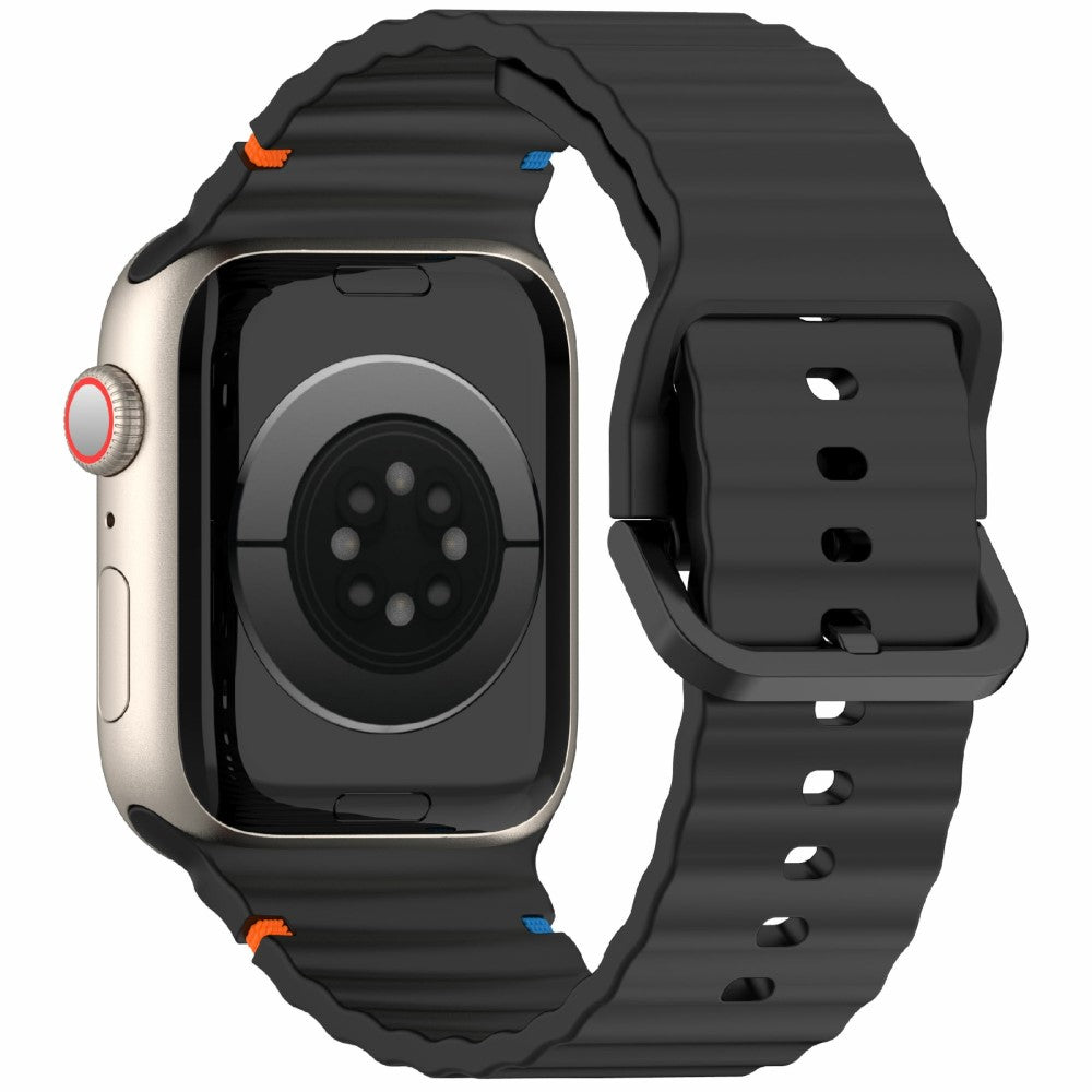 Apple Watch Series 41mm - 40mm - 38mm Silicone Watch Band - Black#serie_1