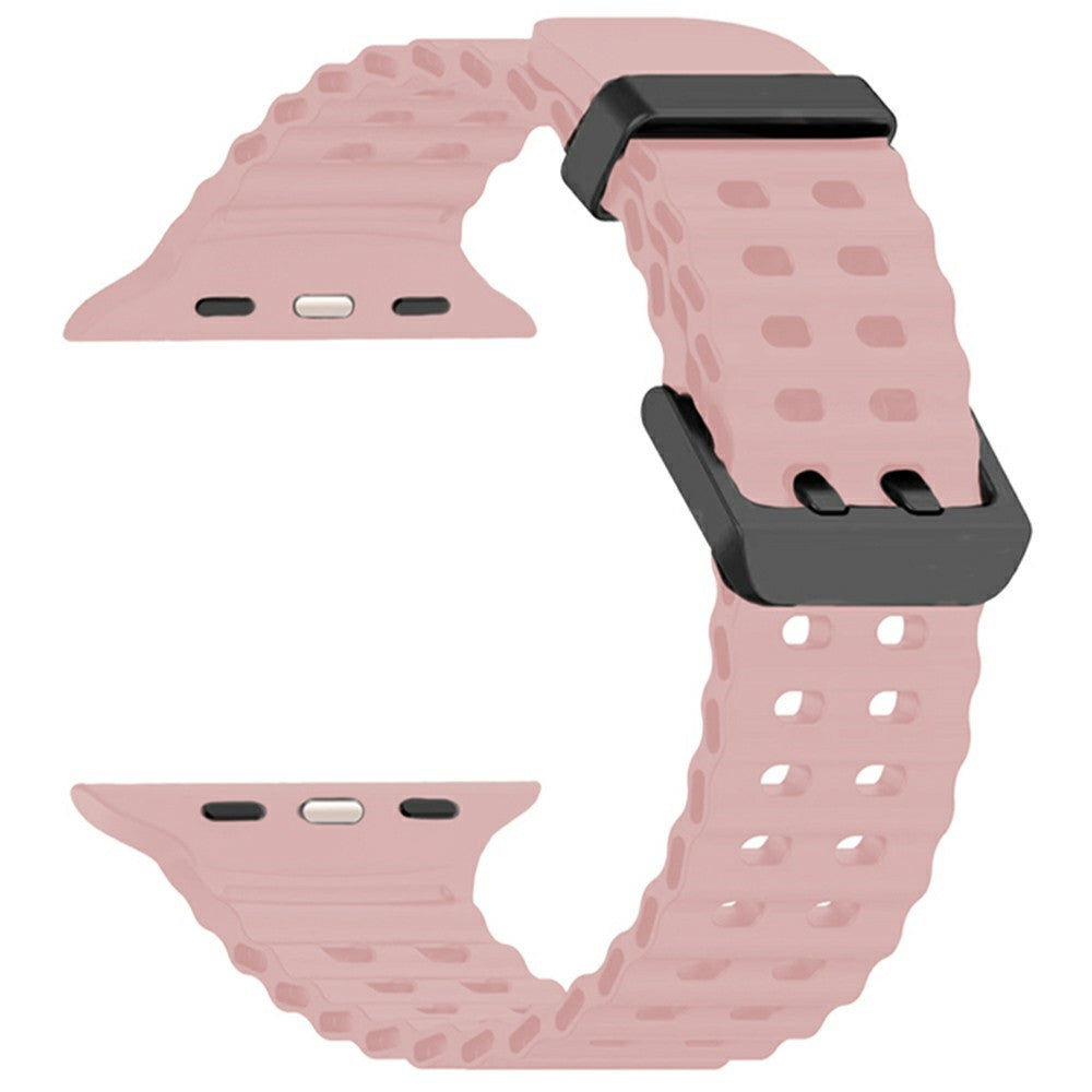 Silicone Strap for Apple Watch Series 49mm - 45mm - 44mm - 42mm Ocean Band - Rose Pink#serie_11