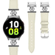 Bemerkenswert Langlebig Samsung Galaxy Watch 7 40mm / Samsung Galaxy Watch 7 44mm Echtes Leder Und Metall Universell Armband