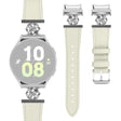 Absolut Gut Samsung Galaxy Watch 7 40mm / Samsung Galaxy Watch 7 44mm Echtes Leder Und Metall Universell Armband