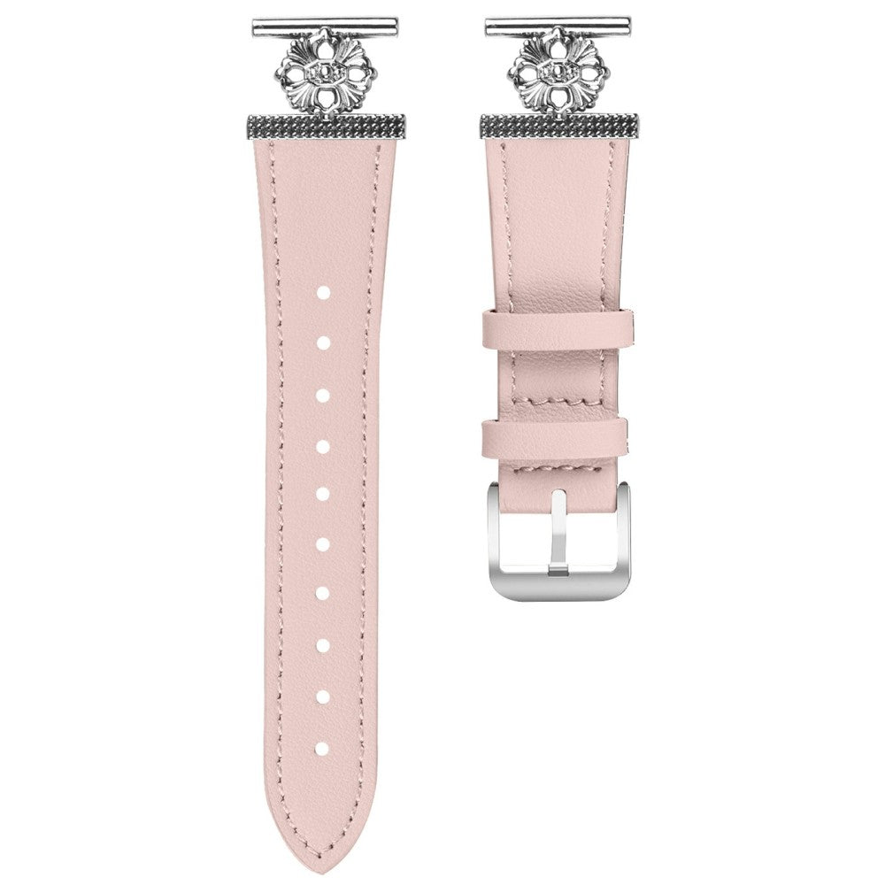 Gabb Watch 1 Watch Band Genuine Cow Leather Flower Decor Adjustable Strap - Pink#serie_3