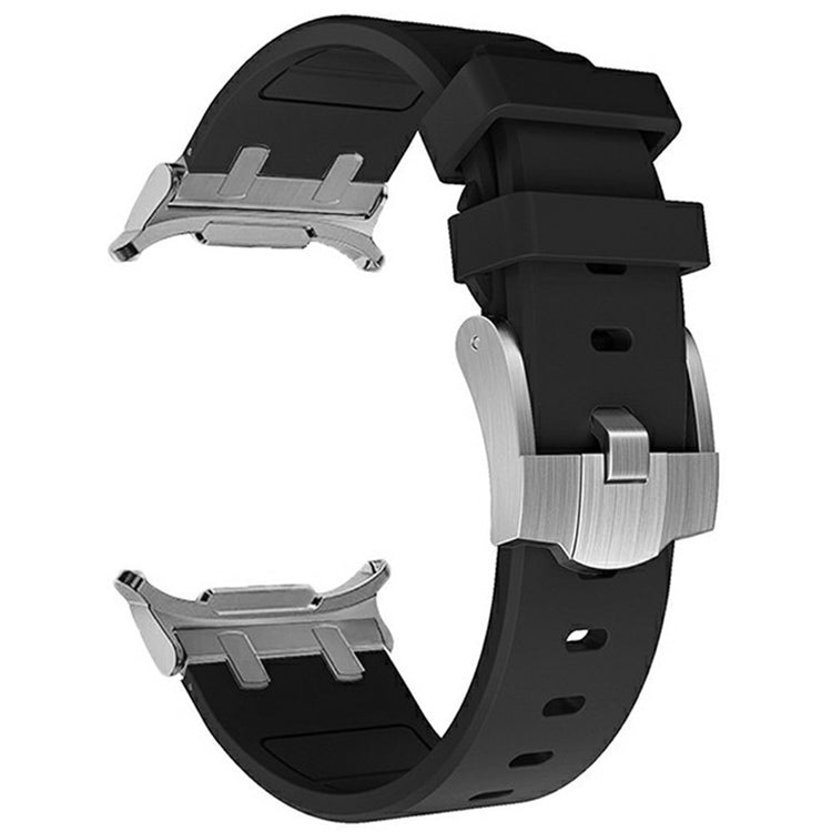 Samsung Galaxy Watch Ultra 47mm Watch Strap Replacement Silicone Watch Band - Silver+Black#serie_1