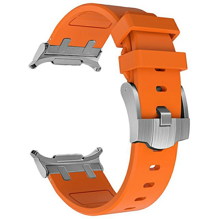 Samsung Galaxy Watch Ultra 47mm Watch Strap Replacement Silicone Watch Band - Silver+Orange#serie_3