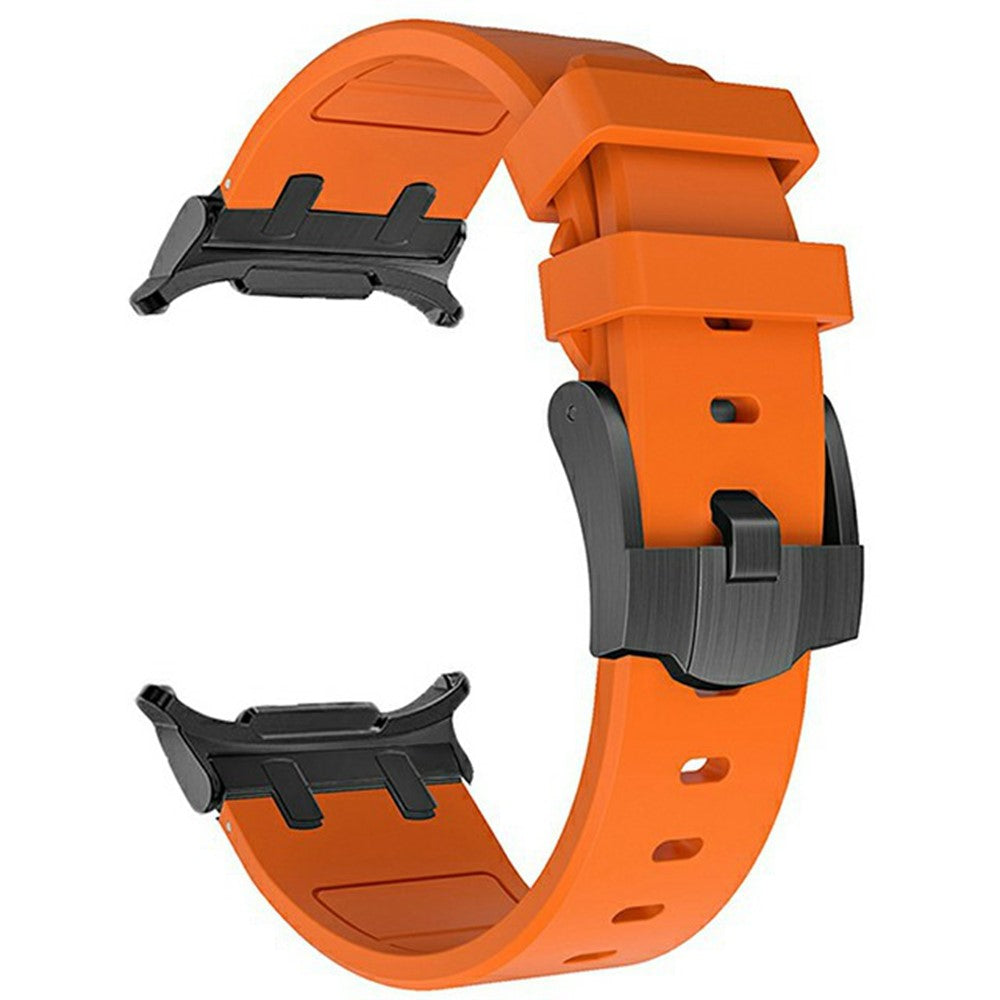 Samsung Galaxy Watch Ultra 47mm Watch Strap Replacement Silicone Watch Band - Black+Orange#serie_4