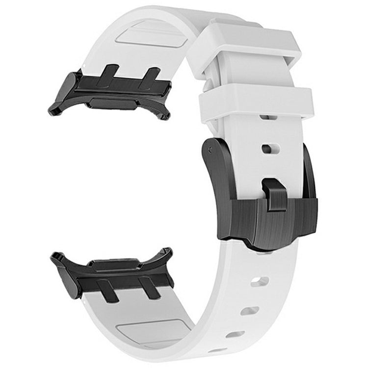 Samsung Galaxy Watch Ultra 47mm Watch Strap Replacement Silicone Watch Band - Black+White#serie_6
