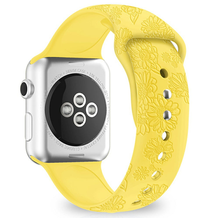 Silicone Strap for Apple Watch Series 41mm - 40mm - 38mm - Sunflower Yellow#serie_6