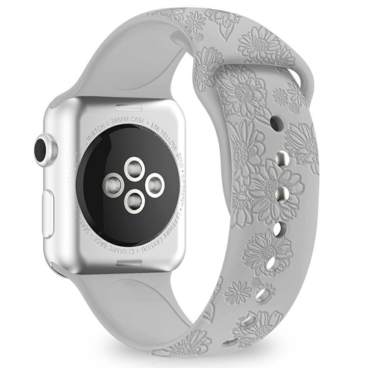 Silicone Strap for Apple Watch Series 41mm - 40mm - 38mm - Sunflower Grey#serie_12