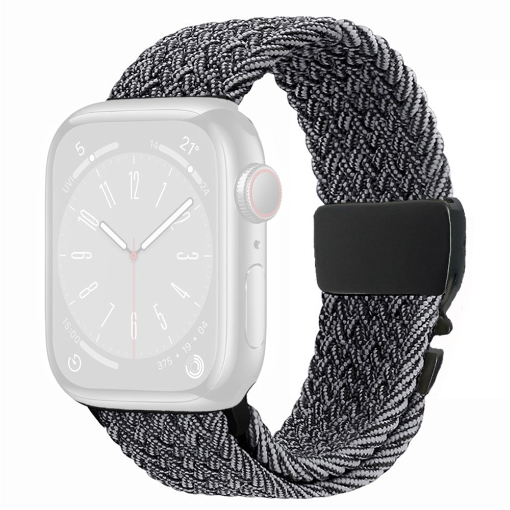 Strap Apple Watch Series 41mm - 40mm - 38mm Woven Watch Band - Metal Grey#serie_7