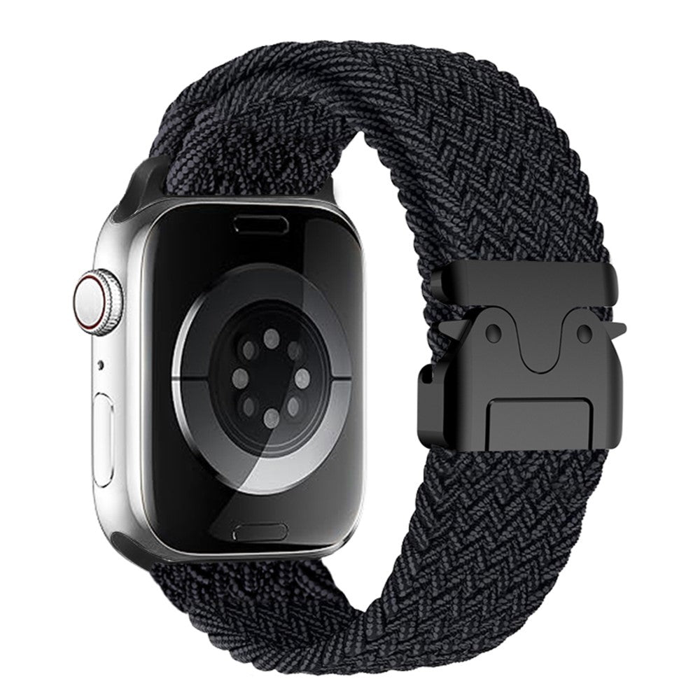 Strap Apple Watch Series 41mm - 40mm - 38mm Woven Watch Band - Graphite Black#serie_17