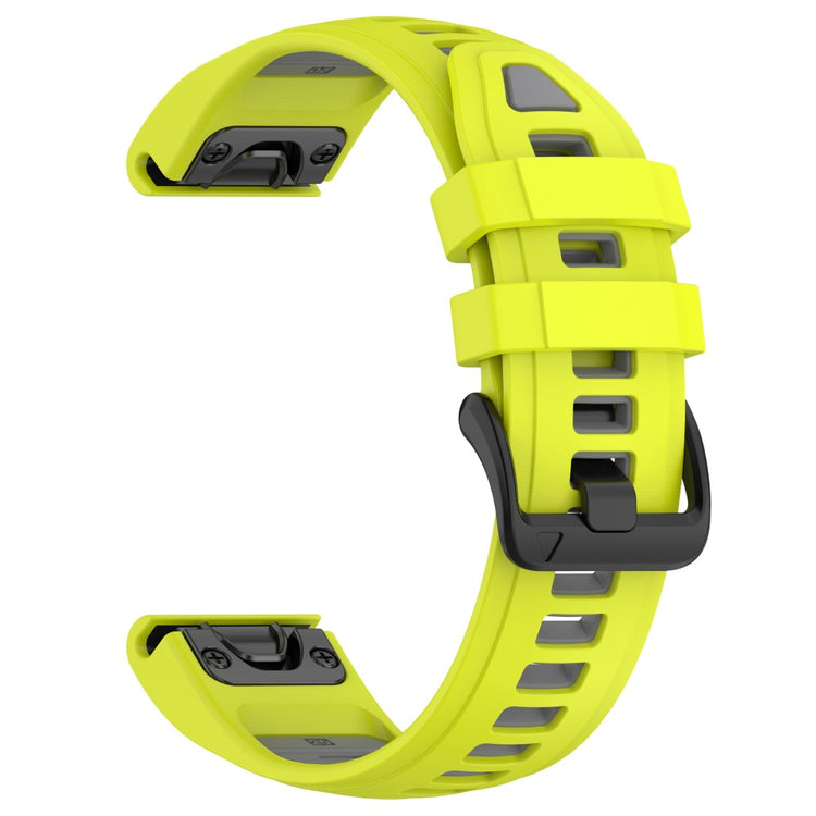 20mm Strap Garmin Fenix 8 43mm / Descent MK3 / MK3i / epix Pro (Gen 2) 42mm Universal Silicone Watch Band - Lime+Grey#serie_10