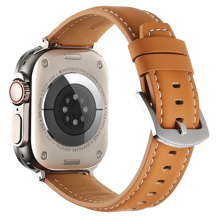 Strap Apple Watch Series 41mm - 40mm - 38mm Genuine Cow Leather Band - Light Brown#serie_7