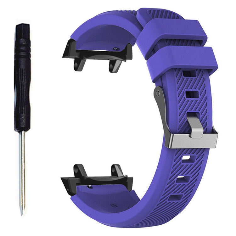 Huami Amazfit T-Rex 3 Replacement Strap Twill Texture Soft Silicone Watch Band with Connector, Screwdriver - Purple#serie_1