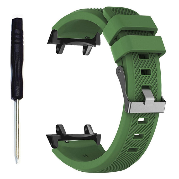 Huami Amazfit T-Rex 3 Replacement Strap Twill Texture Soft Silicone Watch Band with Connector, Screwdriver - Army Green#serie_6