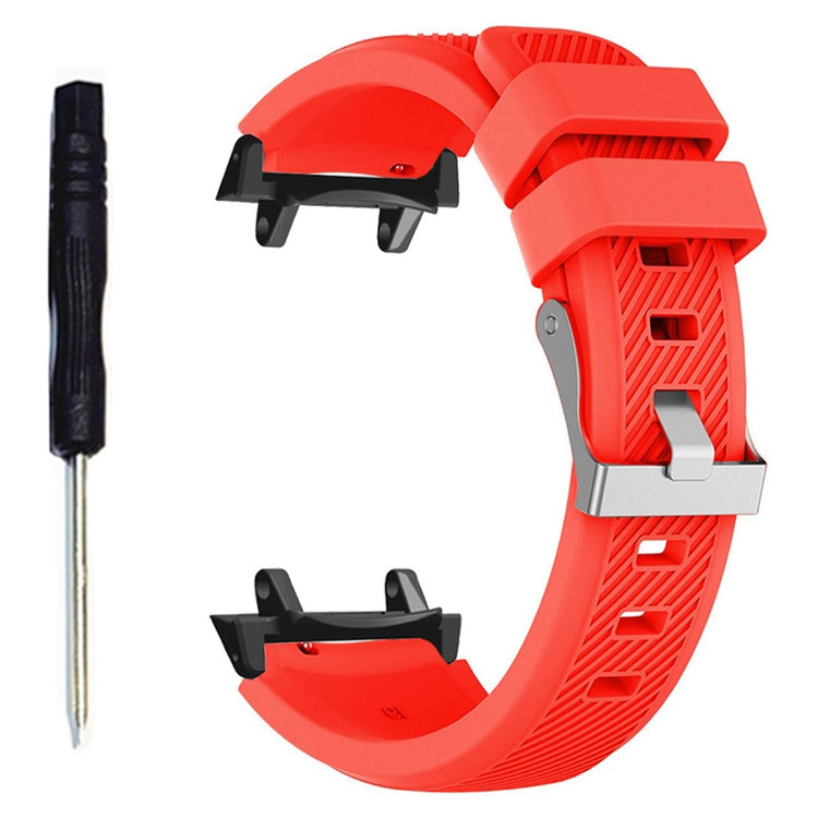 Huami Amazfit T-Rex 3 Replacement Strap Twill Texture Soft Silicone Watch Band with Connector, Screwdriver - Red#serie_8