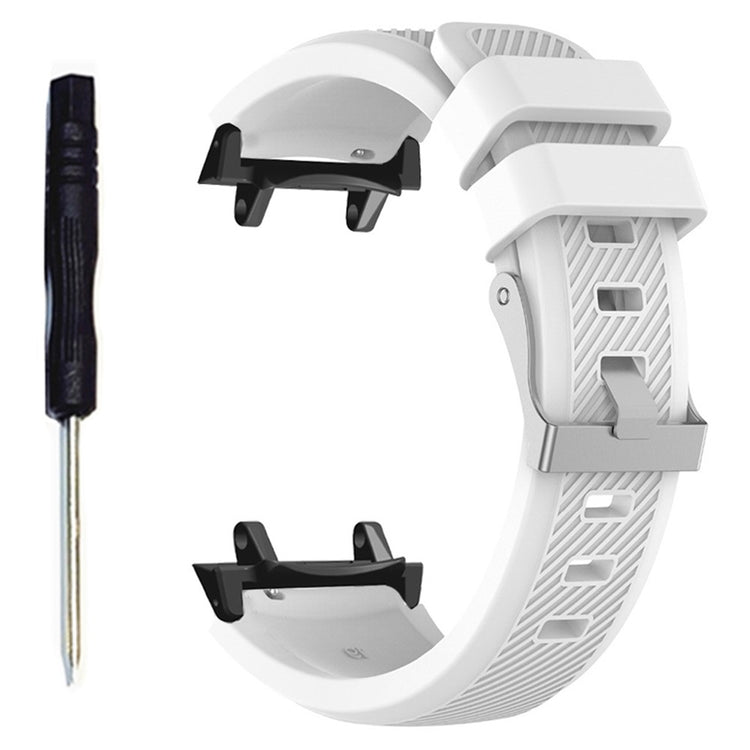 Huami Amazfit T-Rex 3 Replacement Strap Twill Texture Soft Silicone Watch Band with Connector, Screwdriver - White#serie_11