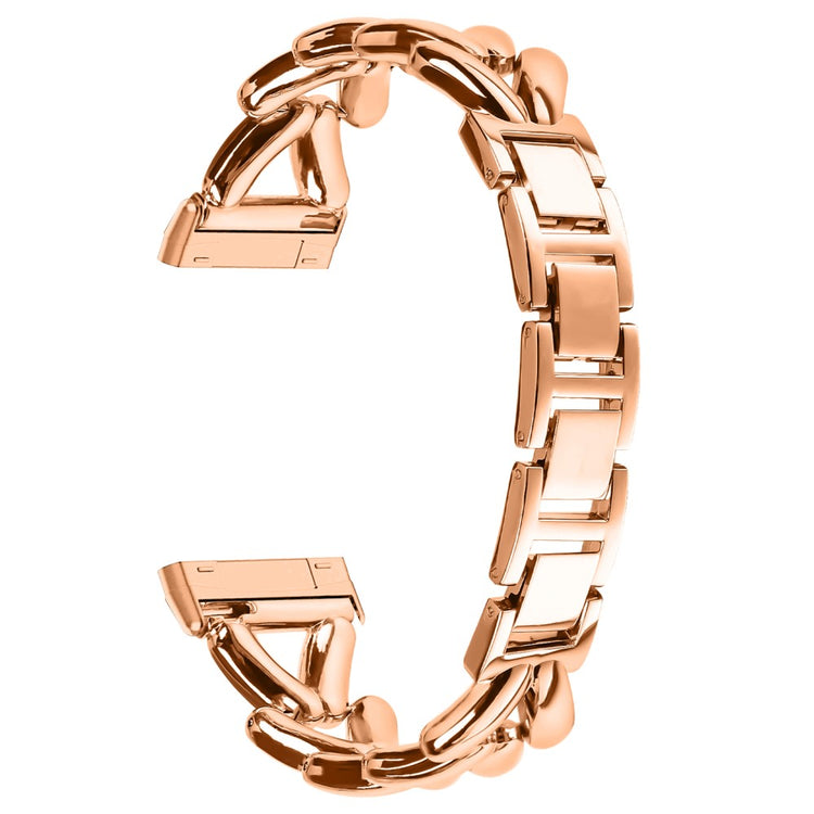 Zinc Alloy Watch Band Fitbit Versa 4 / Sense 2 Twisted Metal Watch Strap Replacement - Rose Gold#serie_3