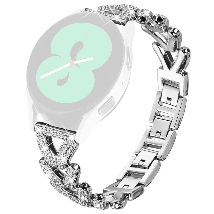 Metal Twisted Watch Band Rhinestone Decor Garmin Vivomove 3 / GarminMove 3 Watch Strap - Silver#serie_5