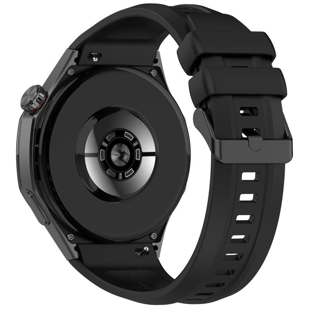 Huawei Watch GT 5 Pro 46mm Liquid Silicone Watch Band Breathable Sport Replacement Strap - Black#serie_1