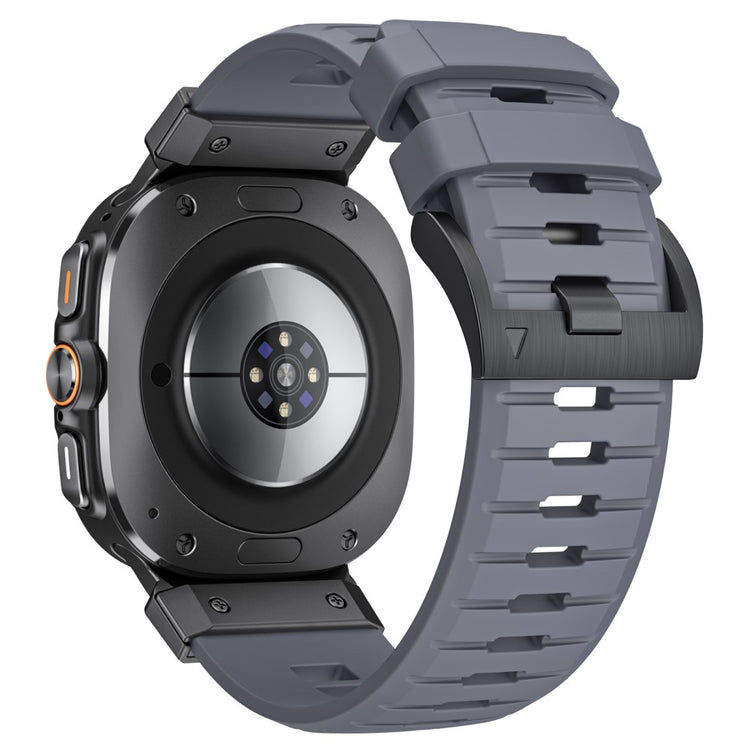 Samsung Galaxy Watch Ultra 47mm Fluorubber Strap Replacement Sport Watch Band - Grey / Black Connector#serie_3
