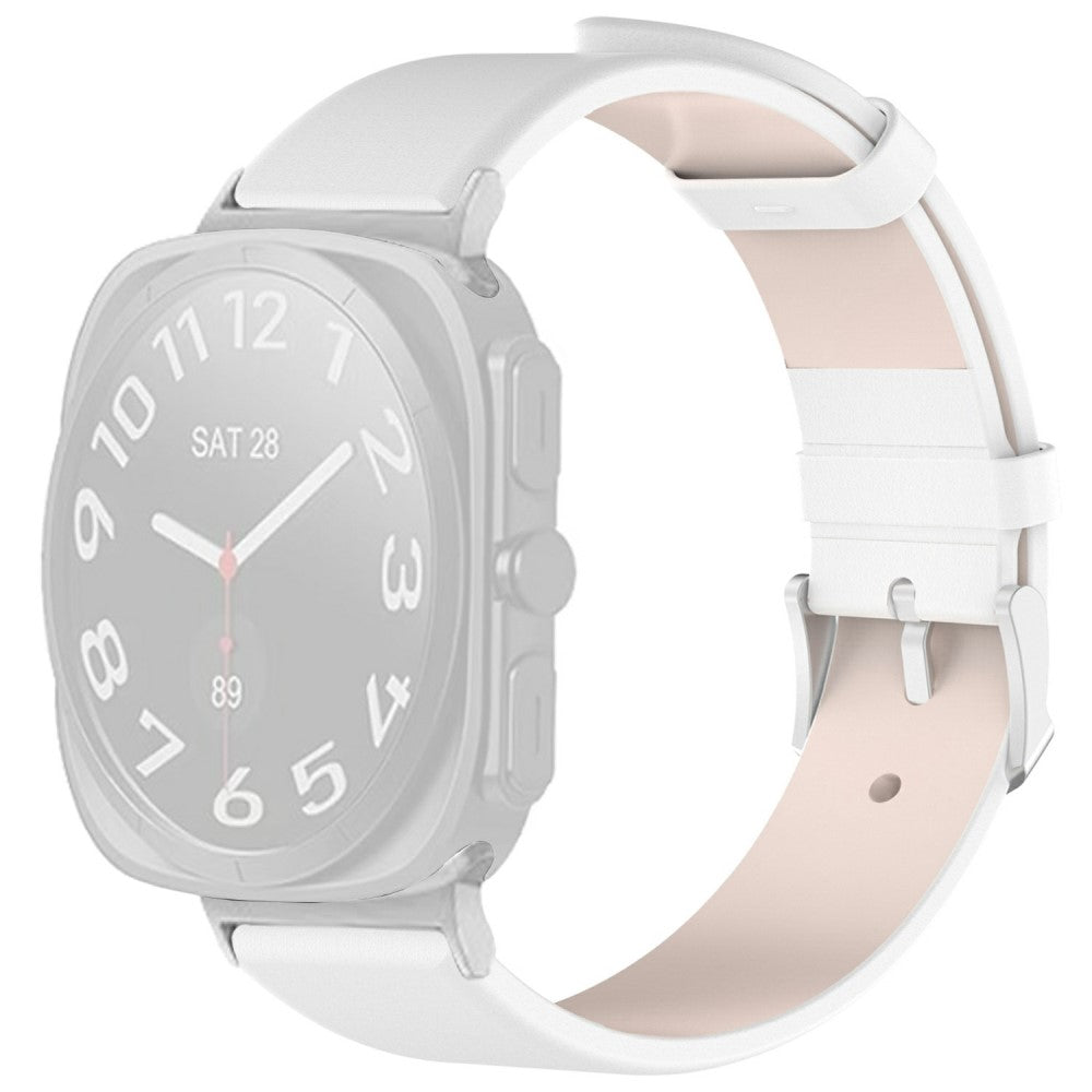 Samsung Galaxy Watch Ultra 47mm Watch Band Adjustable Leather Wrist Strap - White#serie_1