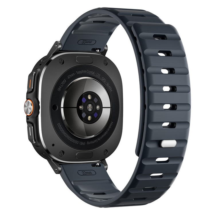 Samsung Galaxy Watch Ultra 47mm Replacement Band Silicone Watch Strap Magnetic Button - Midnight Blue / Black#serie_5