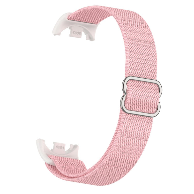 Xiaomi Smart Band 9 / Smart Band 8 Nylon Wrist Strap with Connector Elastic Watch Band - Pearl Pink#serie_11