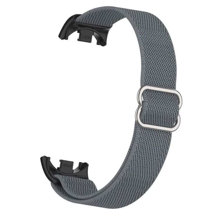 Xiaomi Smart Band 9 / Smart Band 8 Nylon Wrist Strap with Connector Elastic Watch Band - Charcoal#serie_16