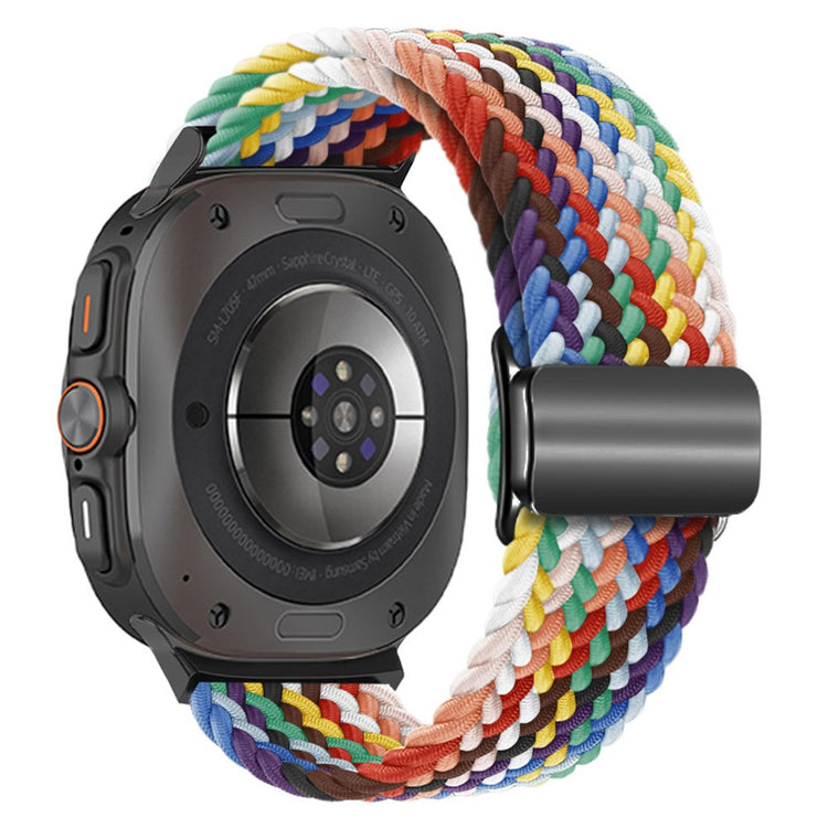 KALEBOL Samsung Galaxy Watch Ultra 47mm Watch Strap Magnetic Buckle Braided Wrist Band - Rainbow+Black Buckle#serie_2