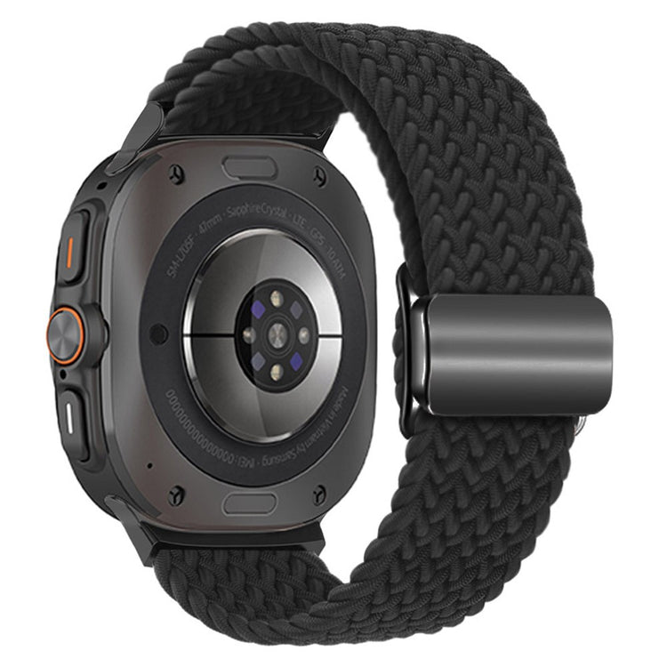KALEBOL Samsung Galaxy Watch Ultra 47mm Watch Strap Magnetic Buckle Braided Wrist Band - Black+Black Buckle#serie_4