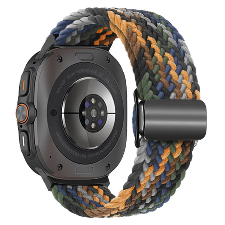 KALEBOL Samsung Galaxy Watch Ultra 47mm Watch Strap Magnetic Buckle Braided Wrist Band - Camo Multi-color+Black Buckle#serie_5