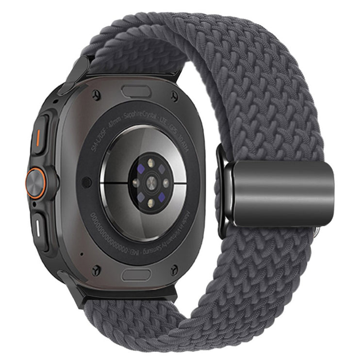 KALEBOL Samsung Galaxy Watch Ultra 47mm Watch Strap Magnetic Buckle Braided Wrist Band - Space Grey+Black Buckle#serie_7