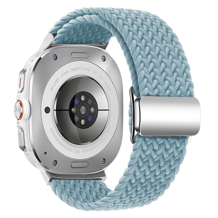 KALEBOL Samsung Galaxy Watch Ultra 47mm Watch Strap Magnetic Buckle Braided Wrist Band - Cyan+Silver Buckle#serie_15