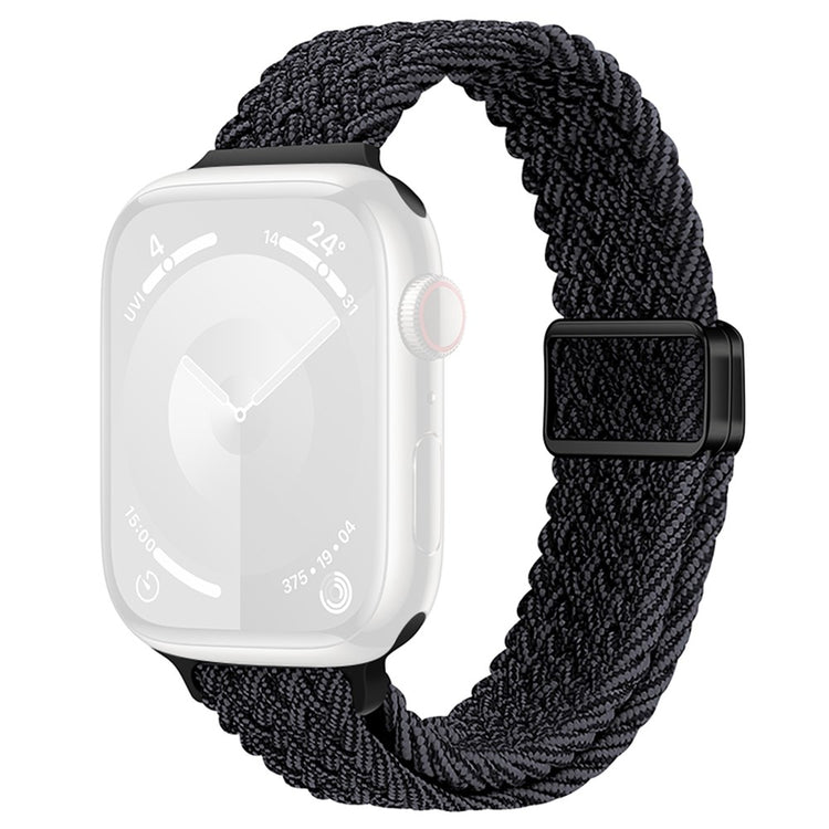 KALEBOL Braided Watch Strap Apple Watch Series 10 46mm Magnetic Nylon Wristbands - Graphite Black#serie_6