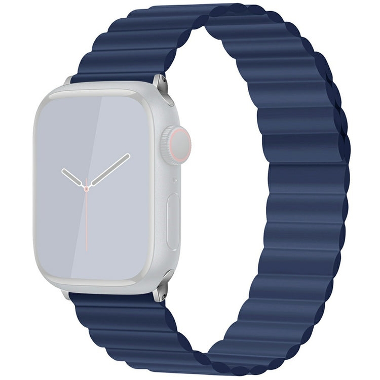 KALEBOL Magnetic Watch Band Apple Watch Series 10 42mm Silicone Adjustable Strap - Midnight Blue#serie_14