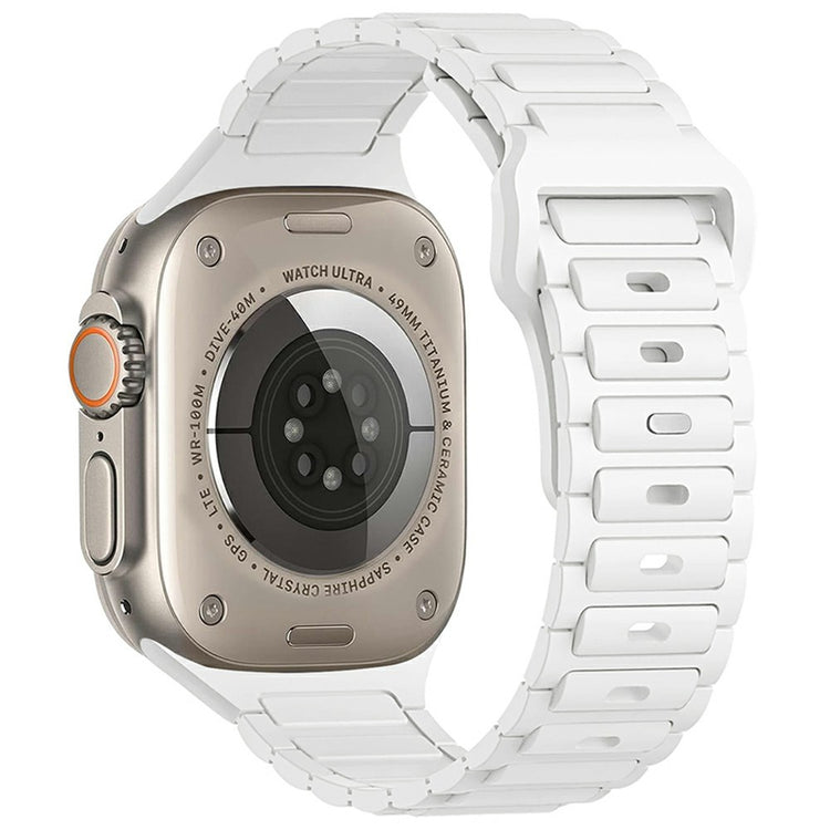 KALEBOL Watch Strap Apple Watch Series 10 42mm Three Bead Silicone Band - White#serie_3