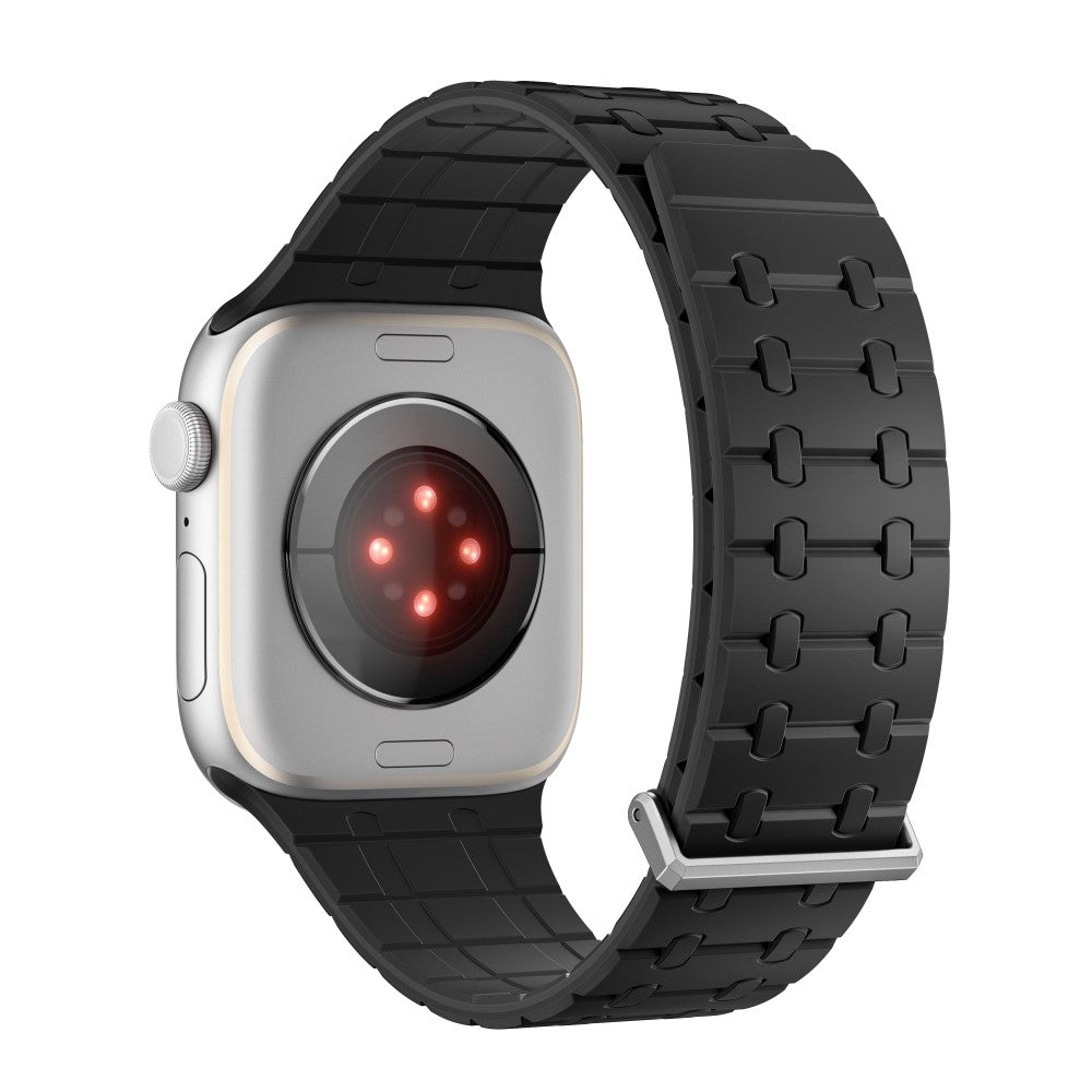 KALEBOL Magnetic Watch Band Apple Watch Series 10 46mm Silicone Strap - Black#serie_2
