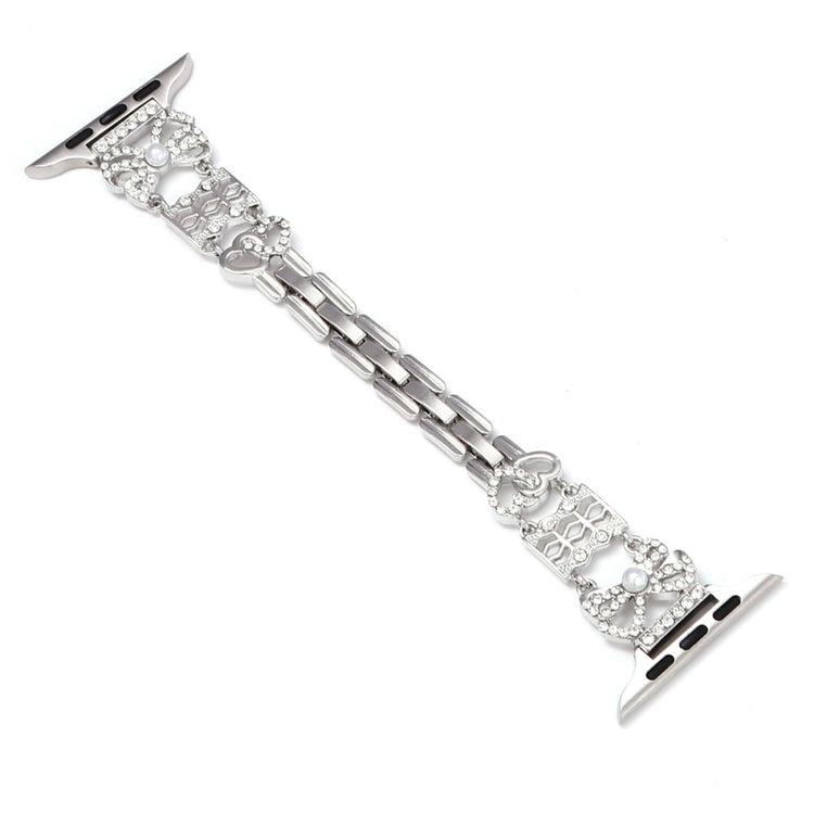 Metal Strap Apple Watch Series 10 46mm Bowknot Decor Watch Band - Silver#serie_3