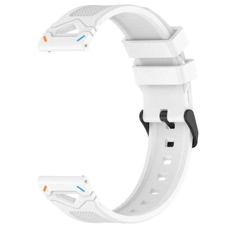 KALEBOL 22mm Dot Pattern Silicone Strap Samsung Galaxy Watch3 45mm / Huawei Watch GT 5 46mm / GT 5 Pro 46mm Watch Band - White+Colorful Adapter#serie_3