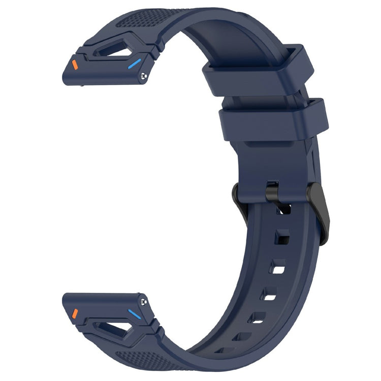 KALEBOL 22mm Dot Pattern Silicone Strap Samsung Galaxy Watch3 45mm / Huawei Watch GT 5 46mm / GT 5 Pro 46mm Watch Band - Navy Blue+Colorful Adapter#serie_9