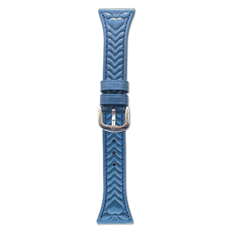 22mm Watch Band Huawei Watch GT 5 Pro Heart Pattern Embossed Genuine Leather Strap - Blue#serie_4