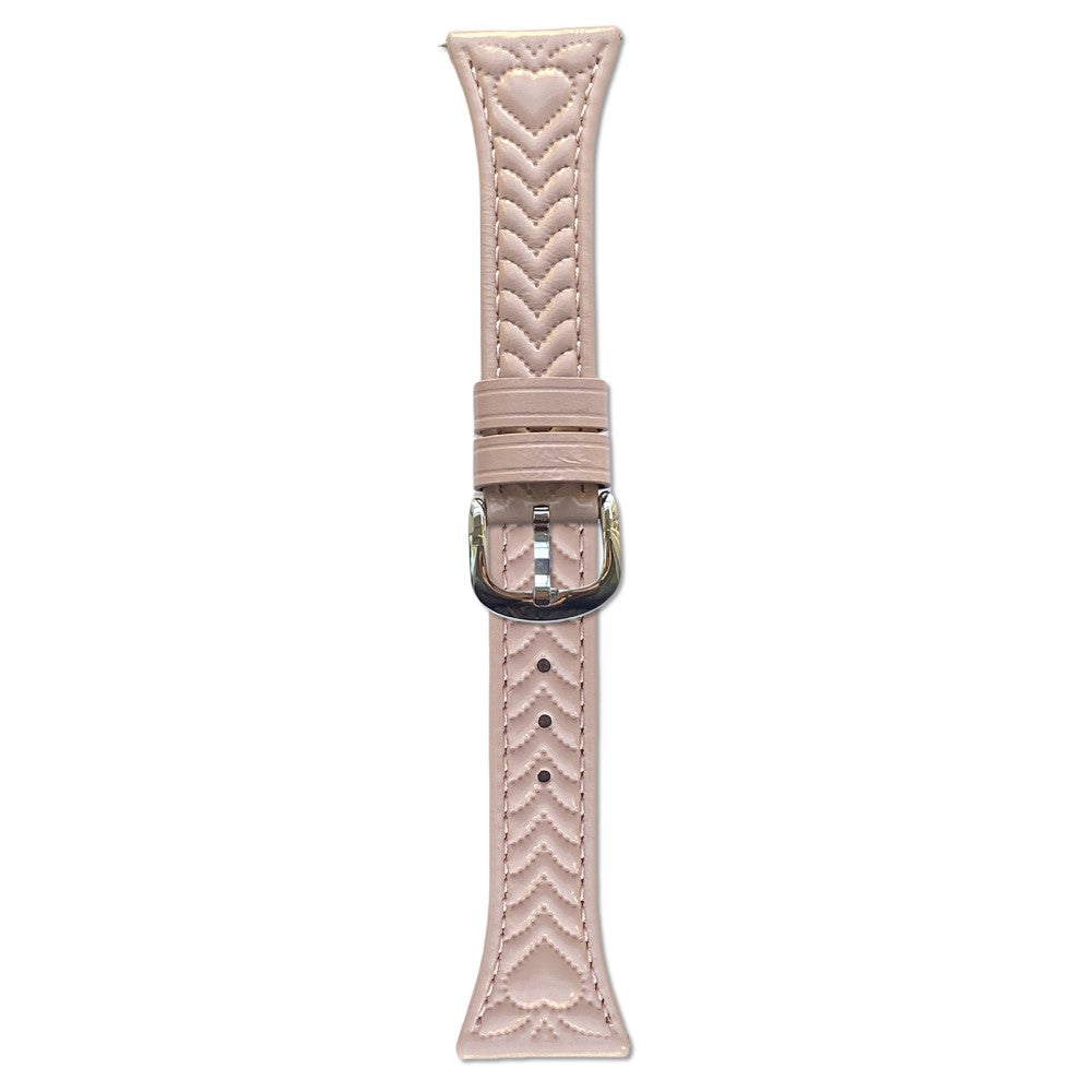 22mm Watch Band Huawei Watch GT 5 Pro Heart Pattern Embossed Genuine Leather Strap - Pink#serie_6