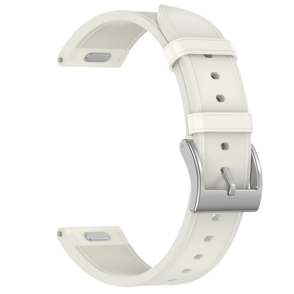 Samsung Huawei Huami Garmin Smartwatch Band 20mm Universal Top Layer Cowhide Leather Strap - White#serie_1