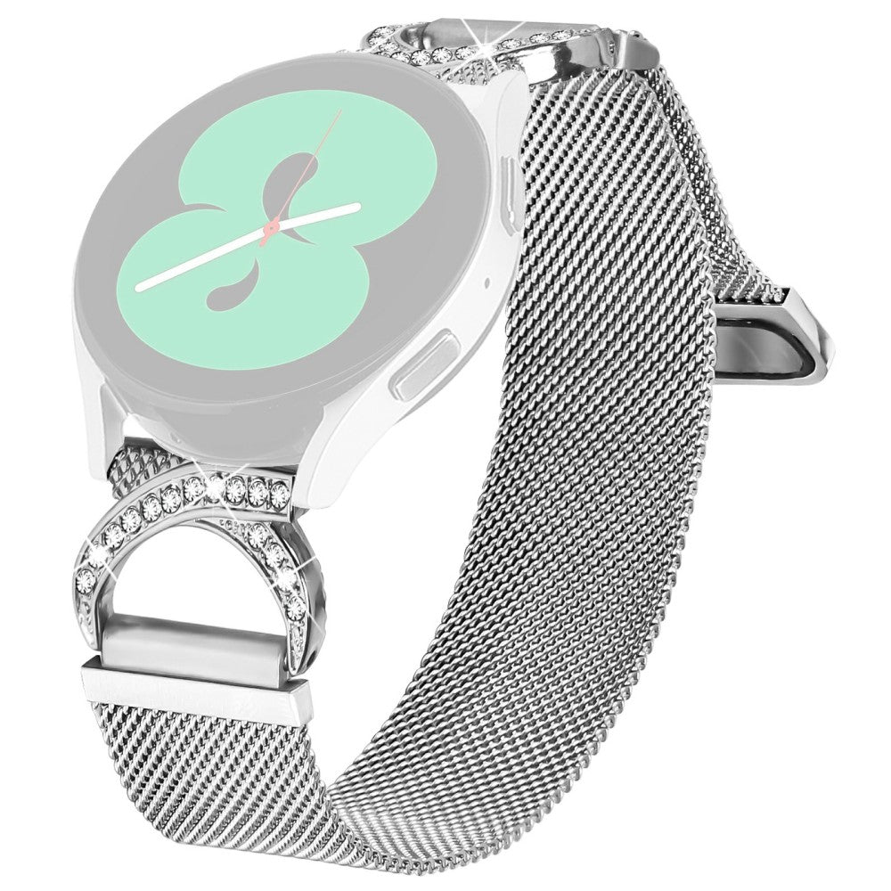 Watch Band Samsung Gear Sport / Gear S2 Classic Milanese Silver Metal Strap Rhinestone Decor#serie_1