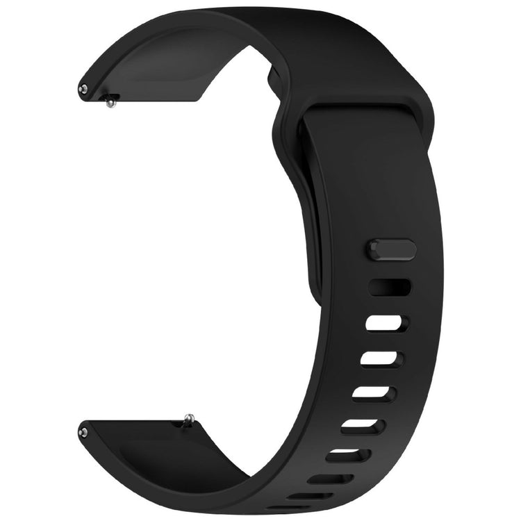 22mm Silicone Watch Band Samsung Huawei Garmin Xiaomi Universal Wrist Strap - Black#serie_5