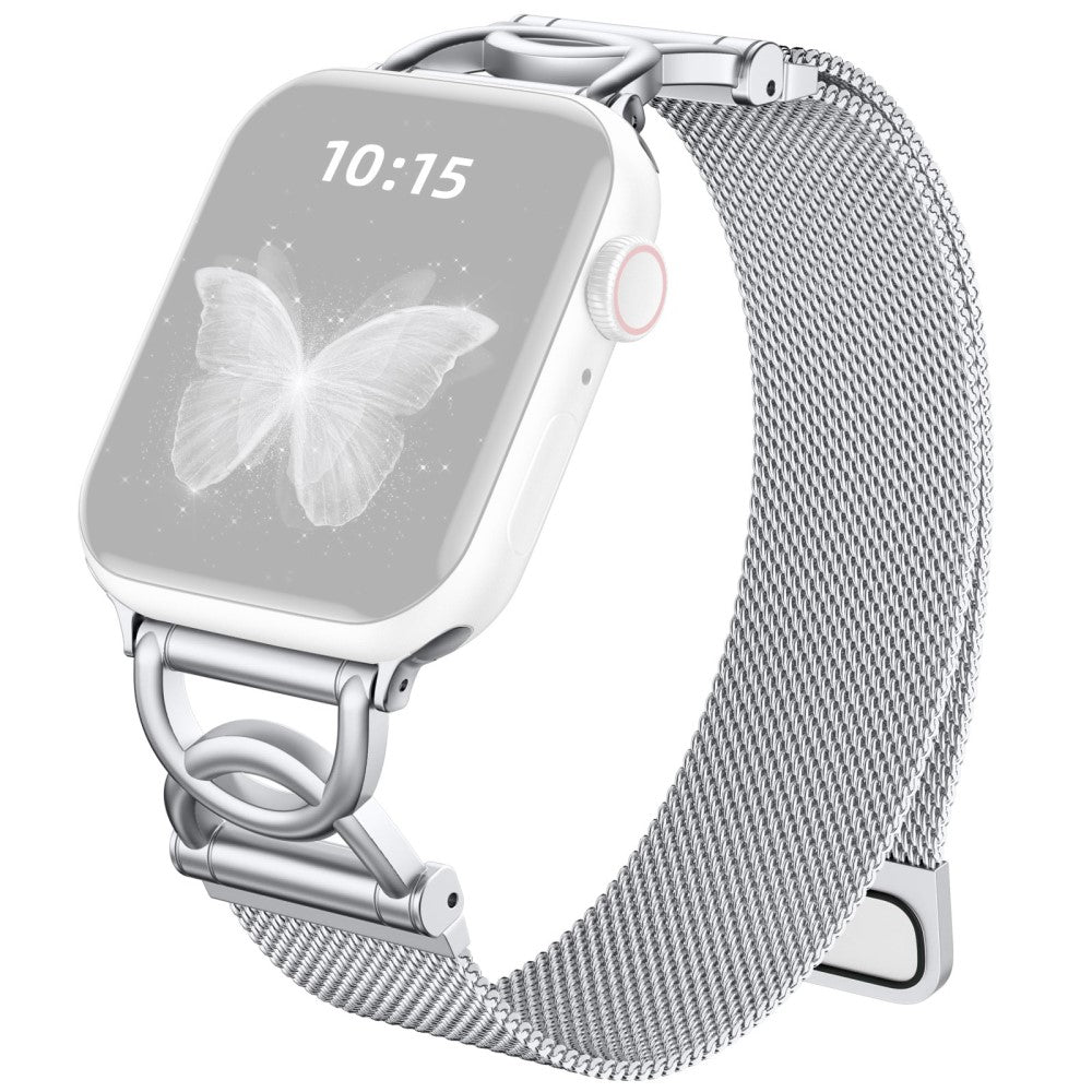 Watch Band Apple Watch Series 49mm - 45mm - 44mm - 42mm DC-Shape Magnetic Clasp Stainless Steel Metal Strap - Silver#serie_1