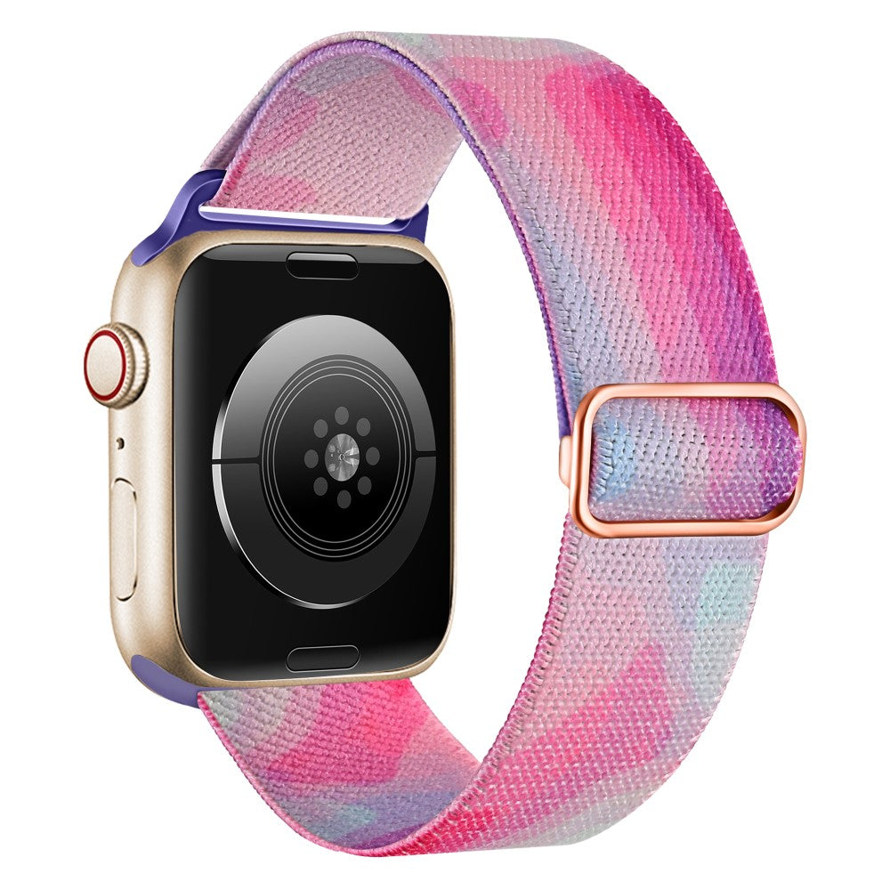Mega Kønt Metal Og Nylon Universal Rem passer til Apple Smartwatch - Lilla#serie_6