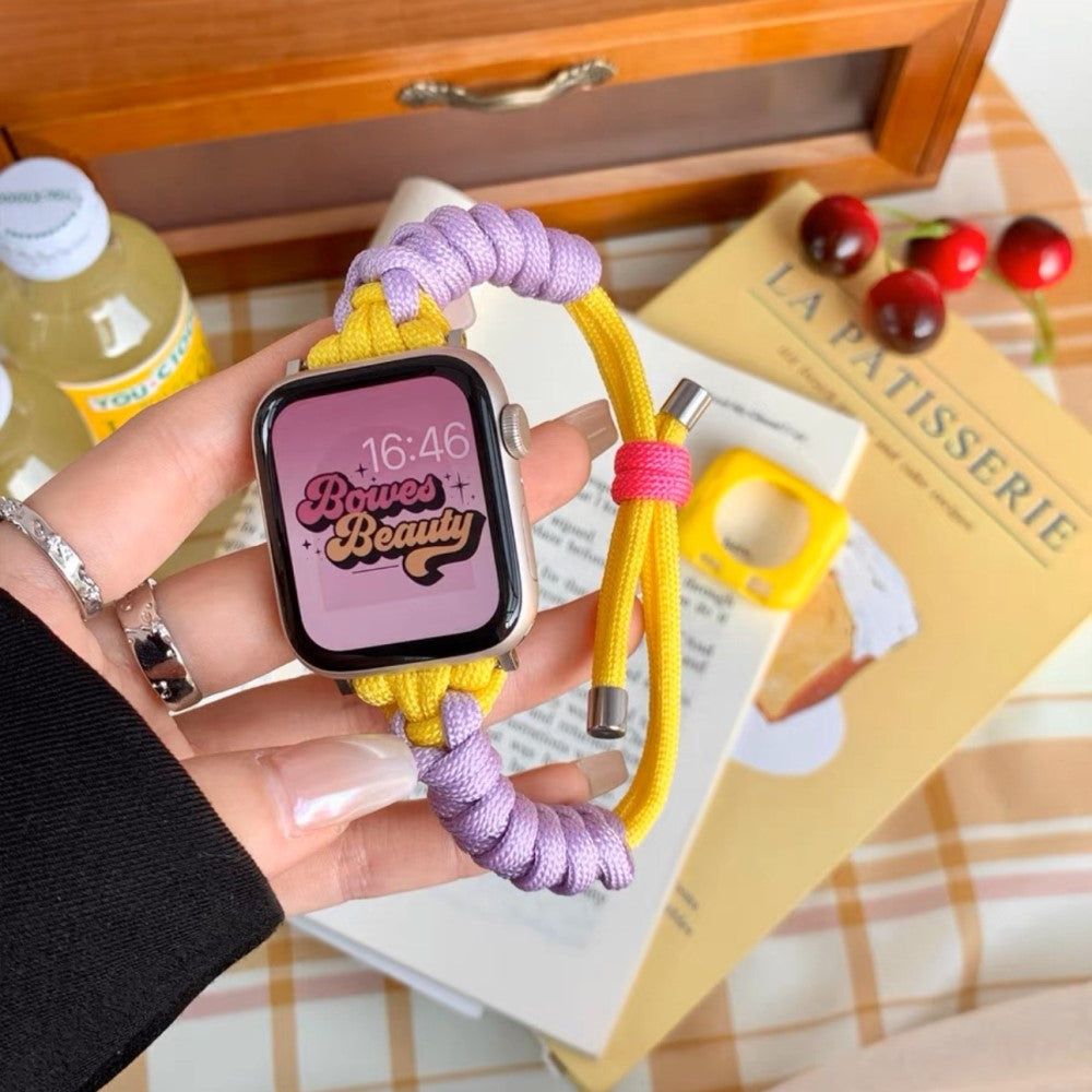 Super Kønt Metal Og Nylon Universal Rem passer til Apple Smartwatch - Flerfarvet#serie_4