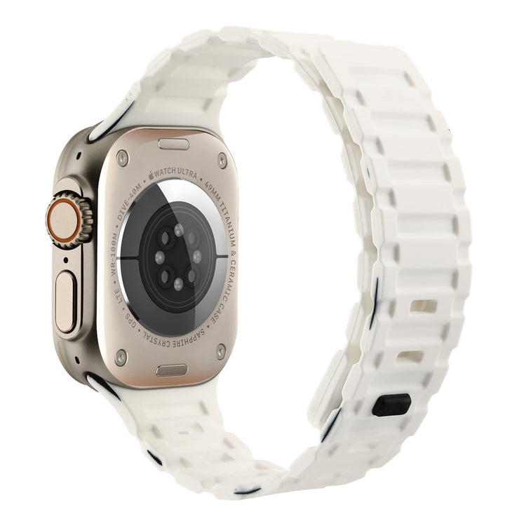 Meget Pænt Metal Og Silikone Universal Rem passer til Apple Smartwatch - Hvid#serie_2